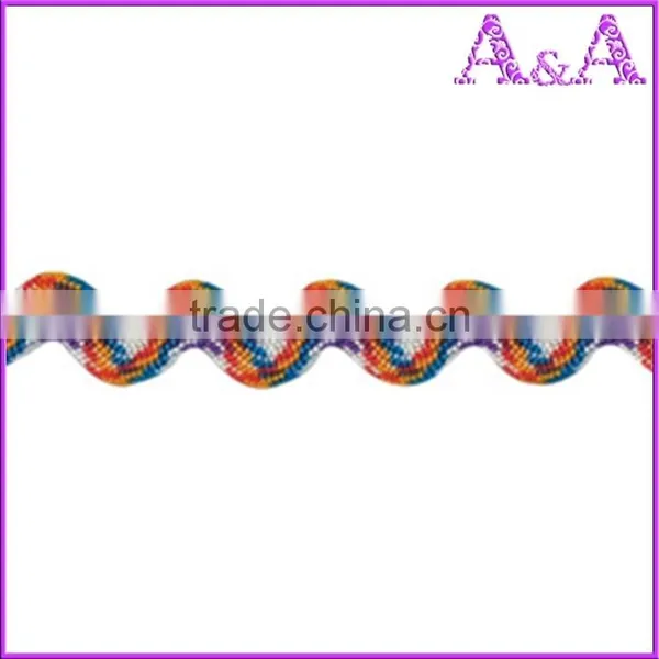 Low Price 100% Polyester Yellow Ric Rac Ribbon/Zig Zag Ribbon photo-3