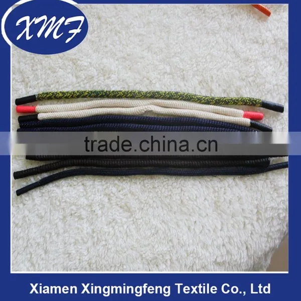 Factory Price Round Waxed Cotton Shoelaces With Rubber Tips photo-3