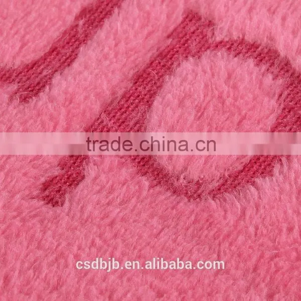 China Wholesale 100 Polyester Letter Printed Pink Sherpa Blanket Throw Blanket photo-3