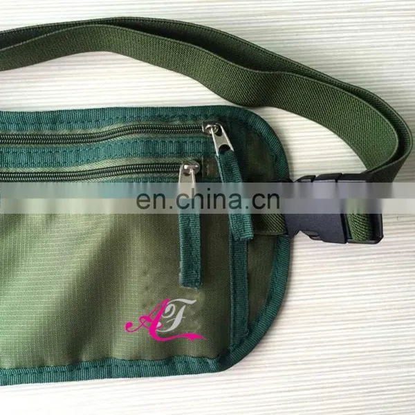 RFID Dark Green Ripstop Nylon Two Buckle Undercover Waist Stash photo-3