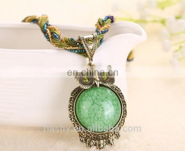 New Fashion 17 Color Owl Pendant Chain Necklace Chrismas Gift Jewelry photo-6