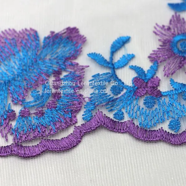 China Factory Peacock Feather Fabric Embroideried Mesh Net Lace Fabric for Wedding photo-3
