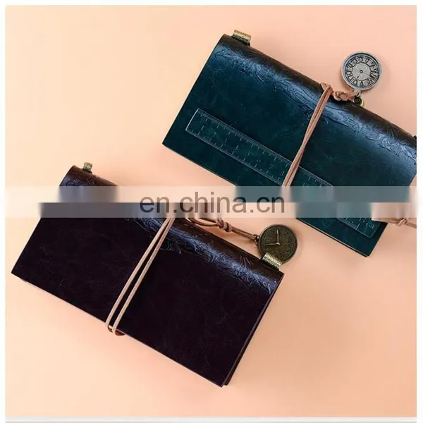 Customized Art Paper Personalized Notebook/ Fashion Design Vintage Notebook Printing With Rule and Elastic Band photo-2