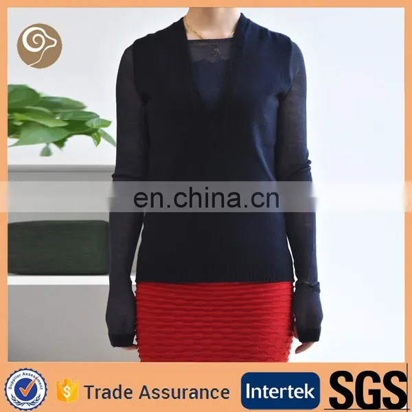 V Neck Fashion Cashmere Sweater for Womens