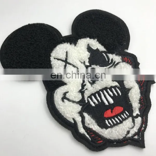 Cheap Custom Letters Applique Embroidery Chenille Towel Patch photo-3