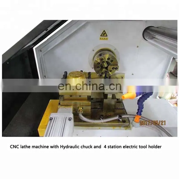 CK0640 Hydraulic Chuck Gsk Control Cnc Lathe Machine With Hydraulic Bar Feeder photo-4