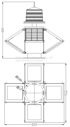 Adjusted Solar Panel 6~10nm Solar Marine Navigation Led Light photo-2