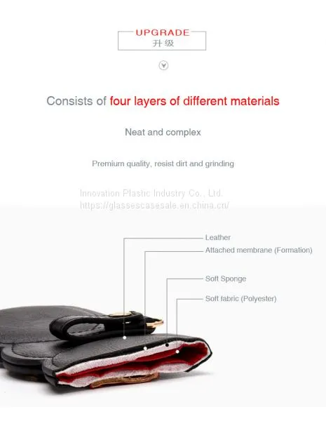 Crush-resistant Portable Eyeglass Pouch; Lovely Protective Case for Sunglasses Clips photo-2
