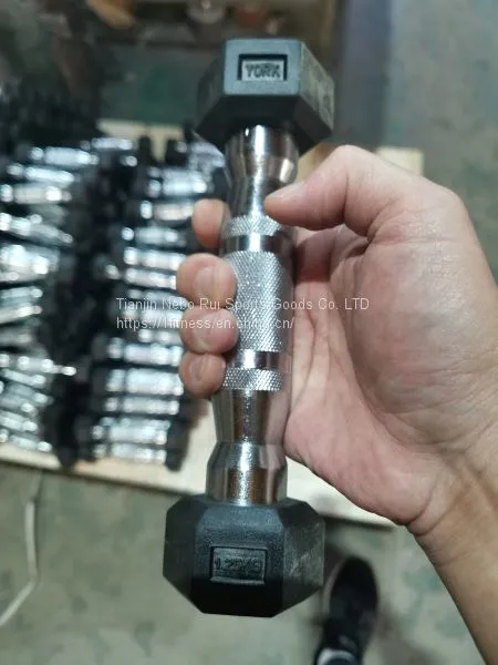 Coating DumbbellHexagonal Rubber DumbbellPU Coated Dumbbells photo-3