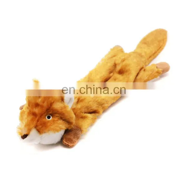 Wholesale Chew Pet Teeth Cleaning Toy no Stuffing Yellow Dog Toy Plush Squirrel photo-2