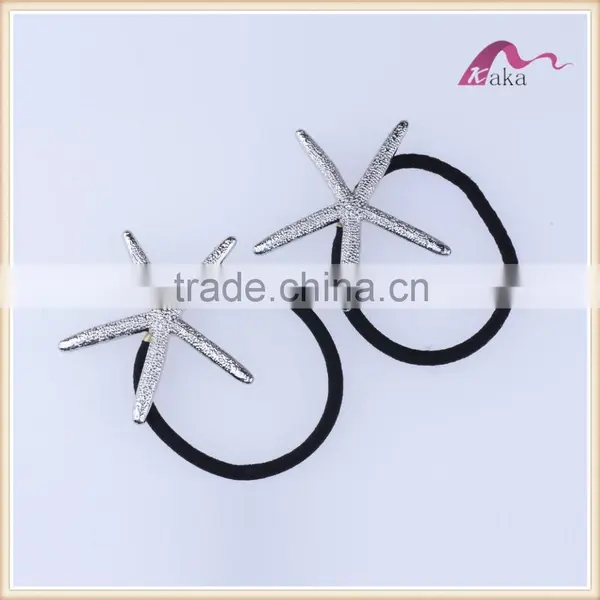Hot Sales Fashion Elastic Hair Ornament Star Fish Decoration Elastic Hair Band Set for Ladies photo-3