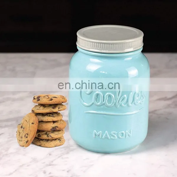 250ml New Factory Custom Empty Decorative Mini Ball Round Small Wide Mouth Ceramic Mason Jar With Lid photo-5