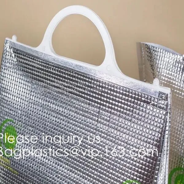 Polyester Wholesale Insulated Ice Wine Collapsible Ice Cream Lined Dry Lunch Aluminum Thermal Cooler Bag, Bagease photo-4