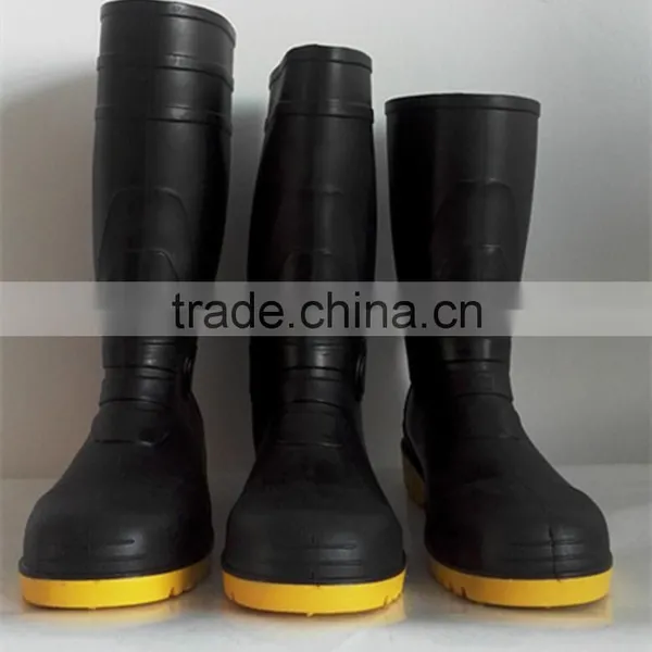 Anti-impact Black Safety Boots /pvc Materials photo-5