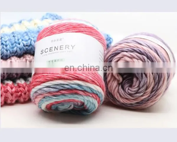 Ready In Stock Lana Para Tejer Merino Wool Yarn Fancy Cake Yarn For Crochet photo-3