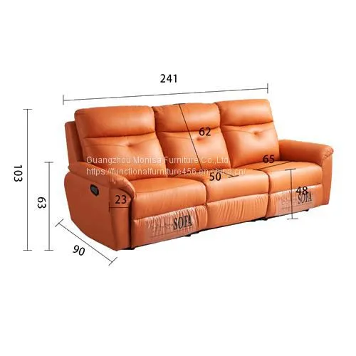 New Space Capsule Leather Function Sofa Modern Minimalist Living Room Three-Seat Electric Function Sofa photo-4
