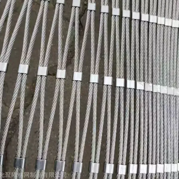 304 316 Flexible Ferrule Buckle Stainless Steel Wire Rope Mesh Construction Protective Net Site Wire Mesh photo-5
