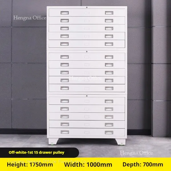 Architectural Blueprint Cabinet | Reinforced Load-Bearing | Flexible Roller Drawers | Research Institute Storage photo-4