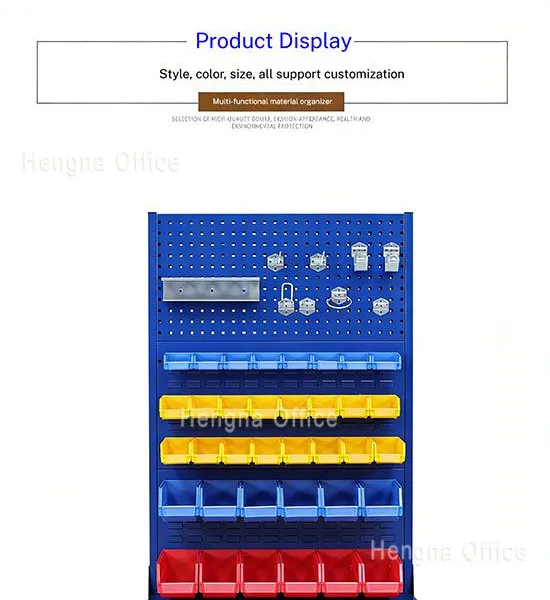 Stationary 3-Tier Tool Hanging Board | Cold Rolled Steel Louvered Panel Rack for Production Line | JUNTUO