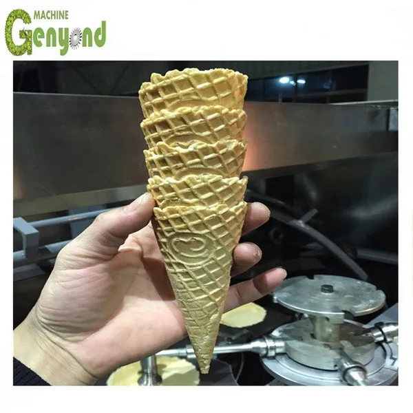 China Shanghai Factory Small Capacity Ice Cream Waffle Wafer Cone Maker Plant Making Processing Machine Production Line photo-2