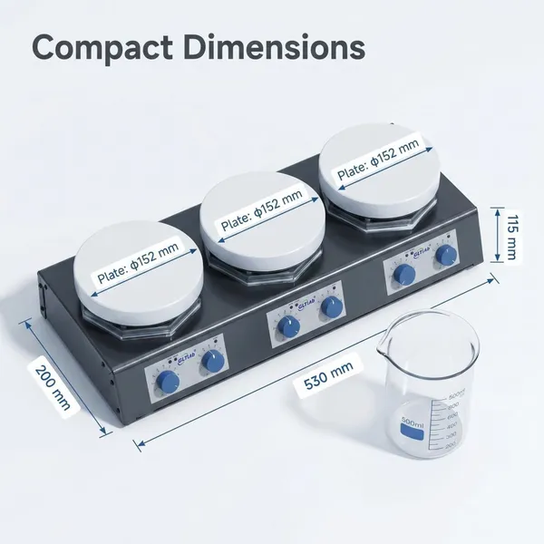 3 Positions Magnetic Stirrer Hotplate photo-5