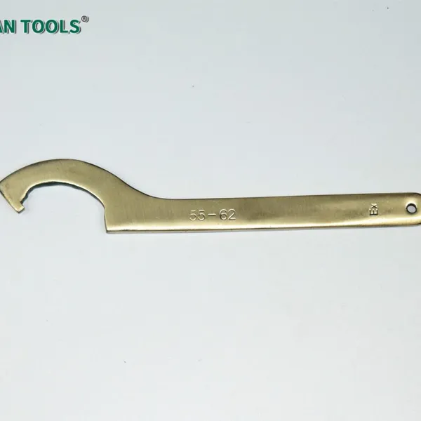 Explosion-Proof Hook Wrench 55-62mm Maulöffnung Beryllium-Kupfer Werkzeug ohne Funkenbildung