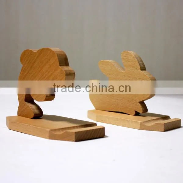 Christmas Decorative Wooden Craft Display Mobile Phone Bracket,security Display Bracket for Cell Phone photo-4