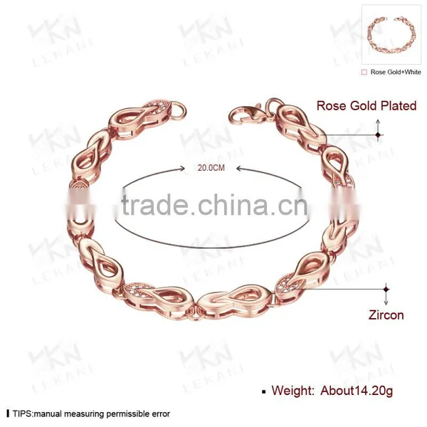 Exquisite Fashion 18k Rose Gold Jewellery Bracelet Hand Chain for Men photo-4