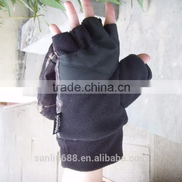 Camouflage Warm Shoot Half Finger Out Gloves photo-5