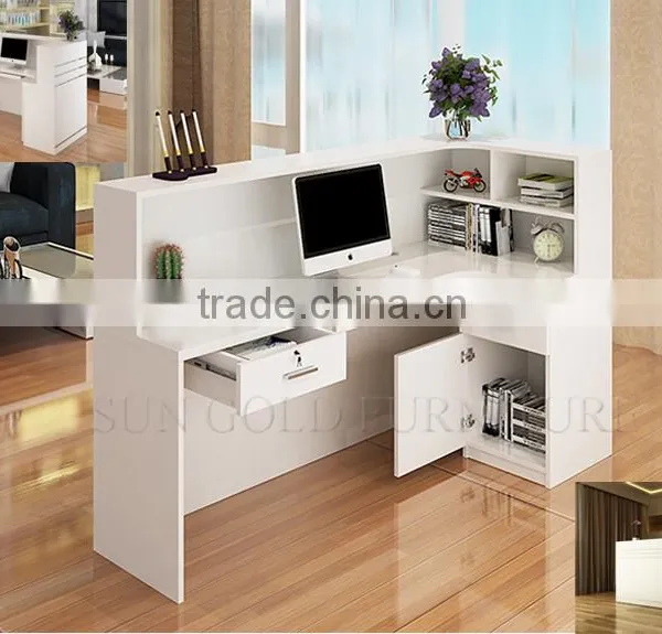 Black Wooden Used Reception Counters Modern Front Desk Design (SZ-RTB006-2) photo-4