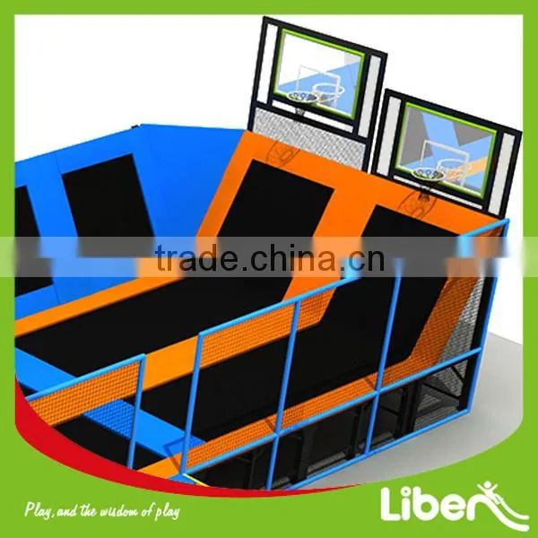 Matching Excited Basketball Hoop Rectangle Kids Trampoline Bed photo-5