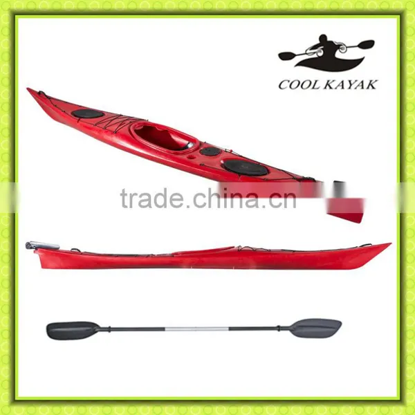 New k1 Racing Sea Kayak Sit in Kayak With Rudder Fishing Kayak From Cool Kayak for Sailing Boat photo-4