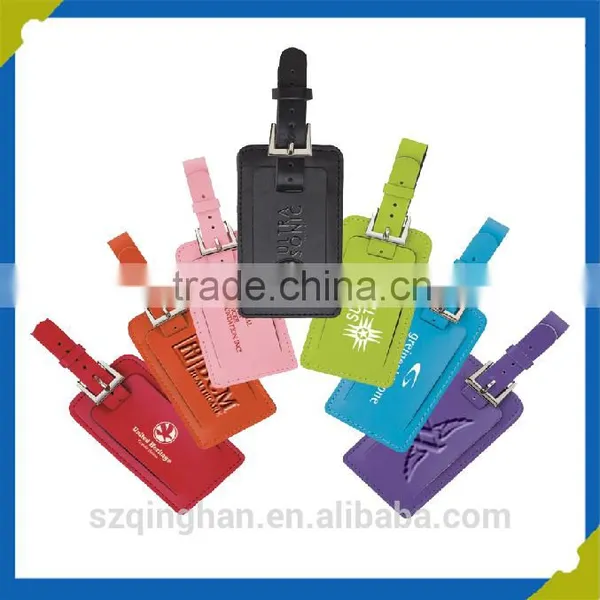 Custom Logo Luggage Tag Metal Buckle Design Tag Leather Material Luggage Tag photo-4