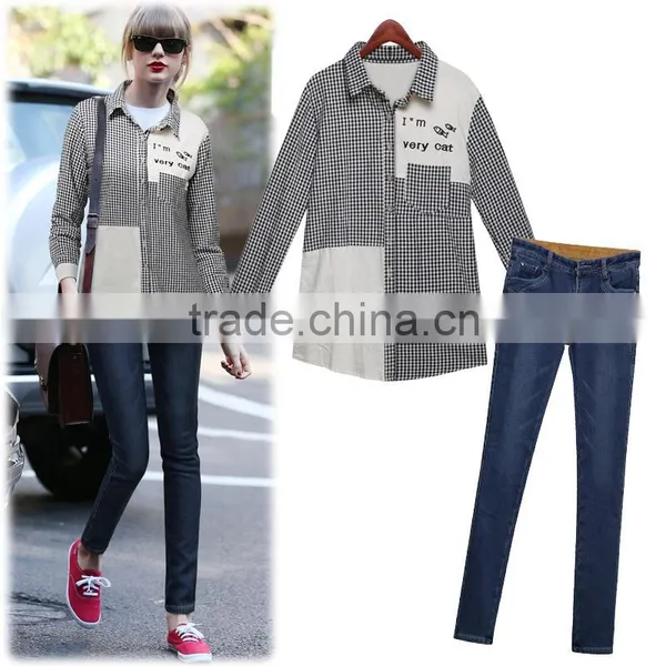 2015 Latest Ladies Fashion Design Heavy Stitching Thick Thread Sewing Jean Hottest Women Denim Jeans Wholesale Made in China photo-3