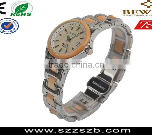2016 Stainless Steel and Wooden Wrist Watch Ladies Watches photo-2