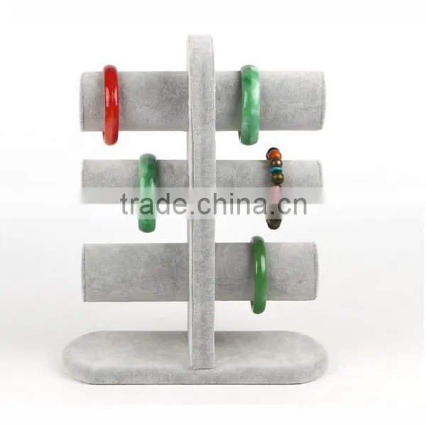 Custom Unique Design White/Black Velvet Jewelry Display For Bracelet Bangle photo-2