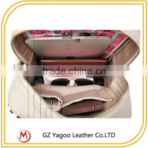 Cool Leisure School Backpack Rivet Backpack Bag photo-6