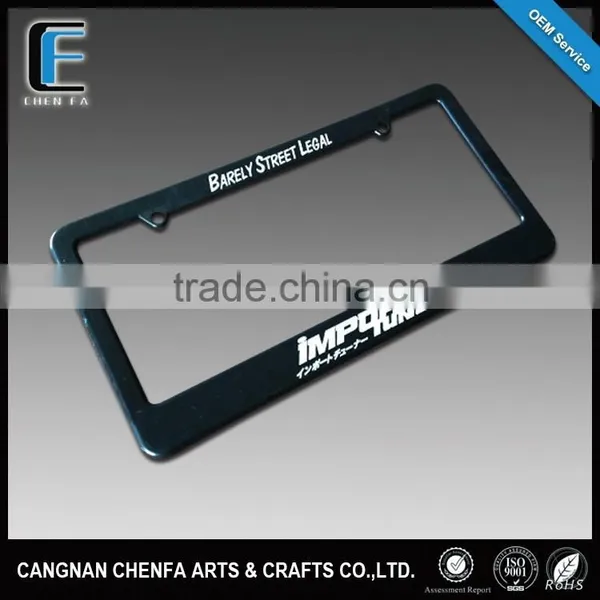 Custom USA Size ABS Plastic Blank License Plate Frame, Car Number Plate Frame
