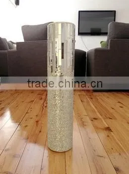 Glass Mosaic Decorative Vase, Mirrored Mosaic Vase With Decoration