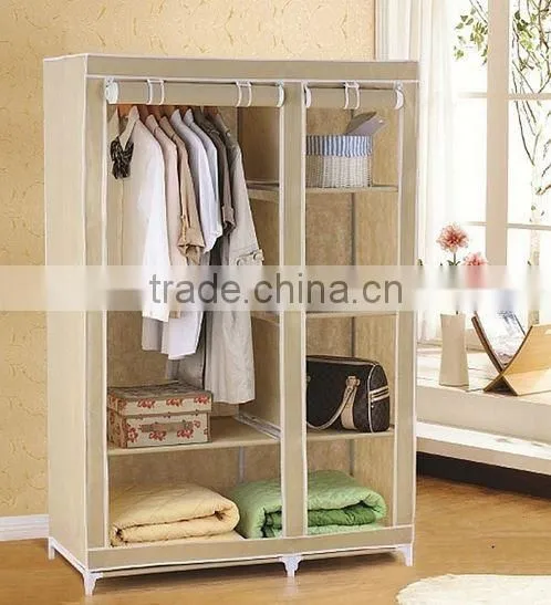 2015 Hot Sale Portable Folding Non-Woven Fabric Wardrobe