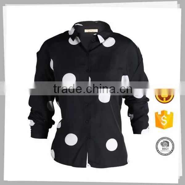 Garments Supplier New Fitness Ladies' Chiffon Blouse photo-3