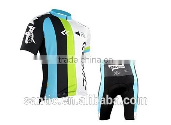 SANTIC Cycling Suits Short Jersey Short Sleeve & Shorts- Shark photo-2