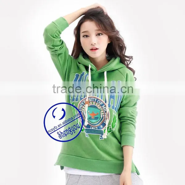 OEM Custom Cotton Women Pullover Hoodie Wholesale China photo-3