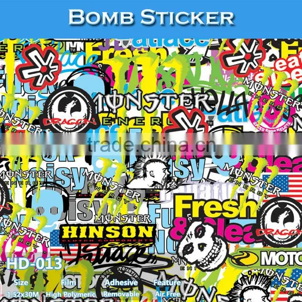 HD-010 Bubble Free Car Sticker Bomb Film Type And Body Stickers Use Car Wrapping Film photo-4