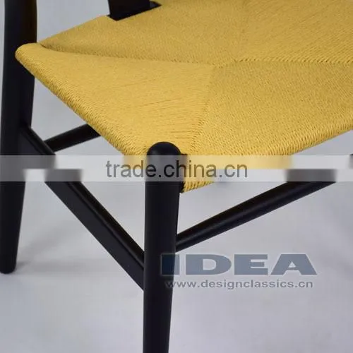 Replica Hans Wegner Y Chair - Beech Solid Wood in Black Color photo-6