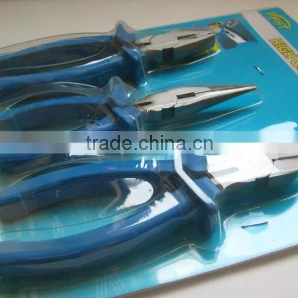 3PCS Tools Set, Pliers Set, Combination Pliers, Long Nose Pliers, Diagonal Cutter Pliers, Hardware Tools Set photo-3