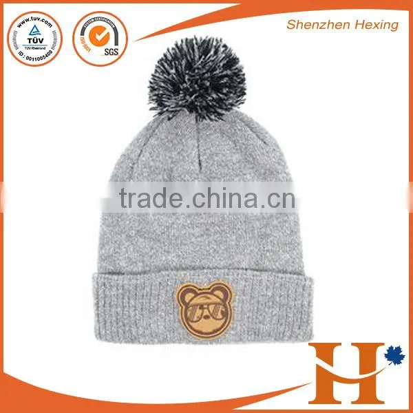 Cute Cartoon Knitted Beanie Winter Hats Pom Hip Hop Cheap Custom Skull Hats photo-2