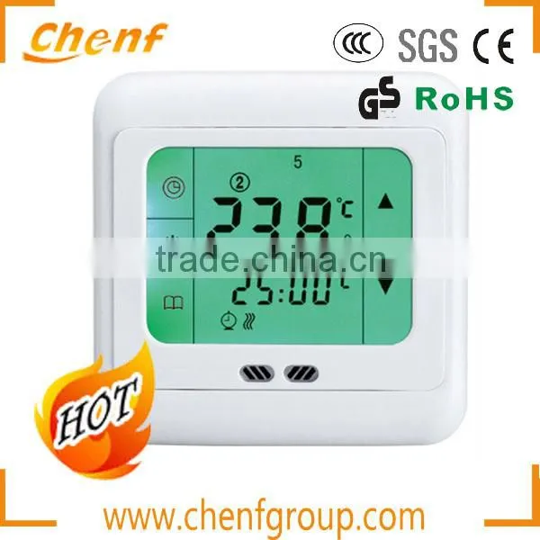 CE Standard Touch Screen Programmable Thermostat AC 230V