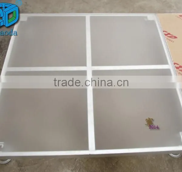 Hot Sale Cheap CE ,SGS, TUV Cetificited 1.22*1.22m or 1.22m*2.44m Aluminum Wedding Party Glass Acrylic Stage Quality Choice photo-4
