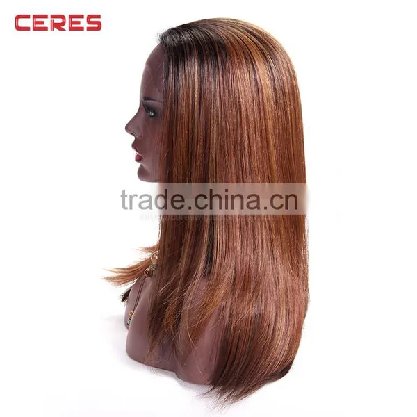 Overnight Delivery Lace Front Wigs Different Colors High Temperature Fiber Silk Straight Lace Front Wig in Stock Supplier's Choice photo-3